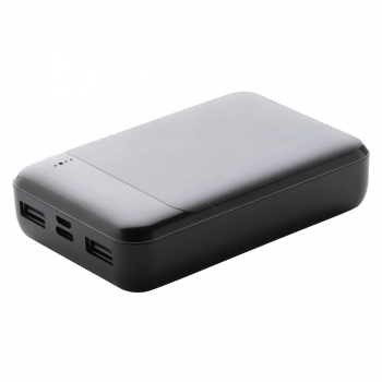 Внешний аккумулятор 10000mAh из переработанного пластика RDS, черный Внешний аккумулятор 10000mAh из переработанного пластика RDS, черный