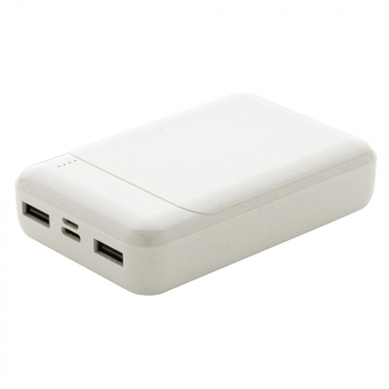 Внешний аккумулятор 10000mAh из переработанного пластика RDS, белый